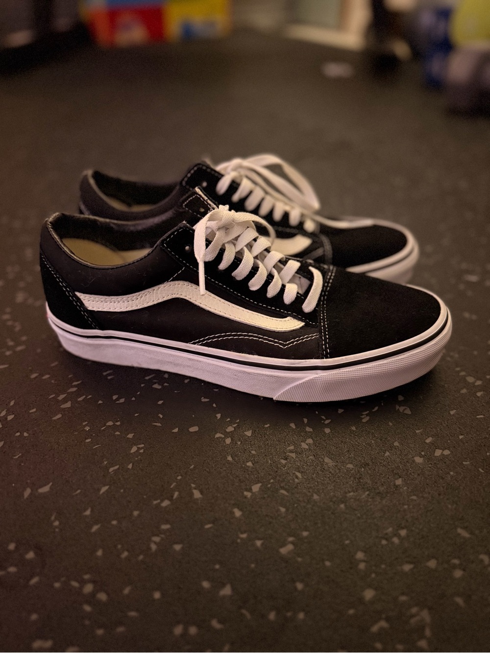 Vans Black and White Low-Top Skate Sneakers